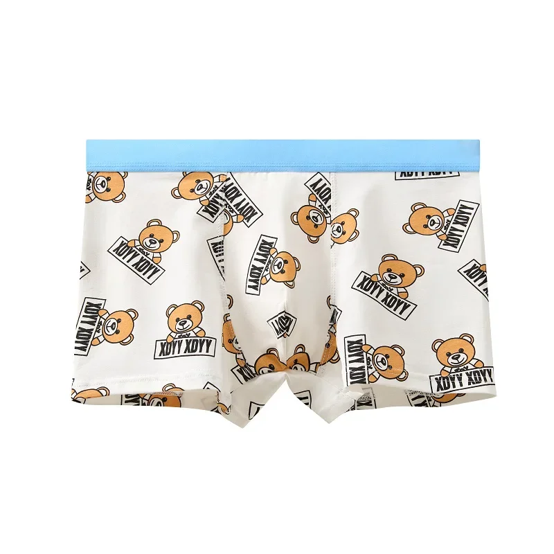 Men's Underwear Teenage Cartoon Panties Printing Cute Student Boxer Shorts Boys Breathable Pants Youth Underpants