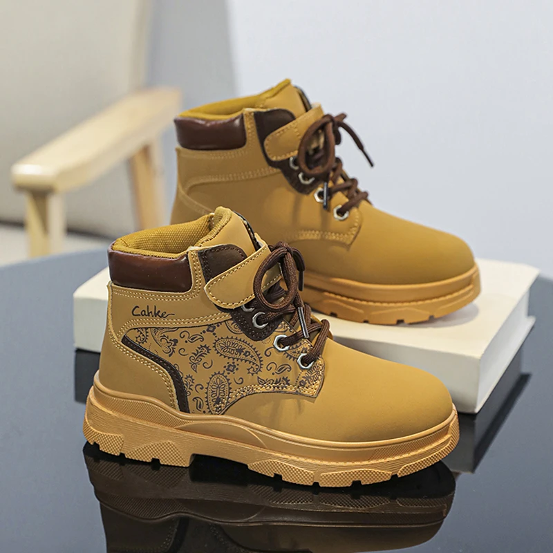 

Детские ботинки для верховой езды из натуральной кожи, осенне-зимние зимние ботинки для мальчиков, модные нескользящие детские ботинки для девочек, zapatos