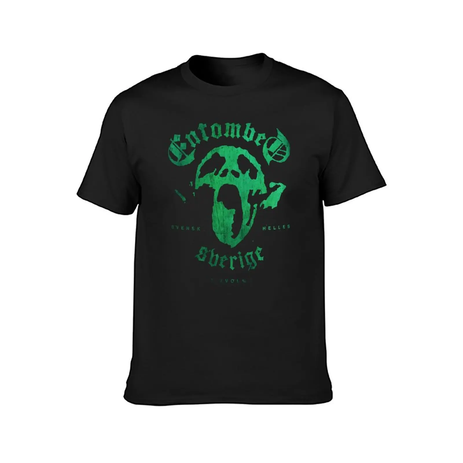 Entombed Green T-Shirt blacks kawaii clothes black t shirts for men