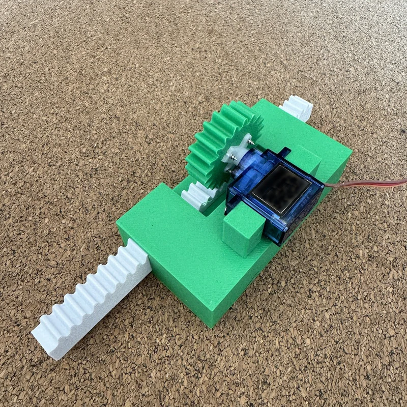 1Set Servo Gear Reciprocating Motion Model Rotary-to-translational Device 3D Printed DIY Assembly Parts Teaching Display Tool