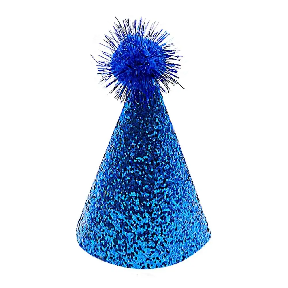 

Pets Accessories Decorative Pet Birthday Hat Adjustable with Ball Dog Sparkling Hat Foldable Cat Headgear for Birthday
