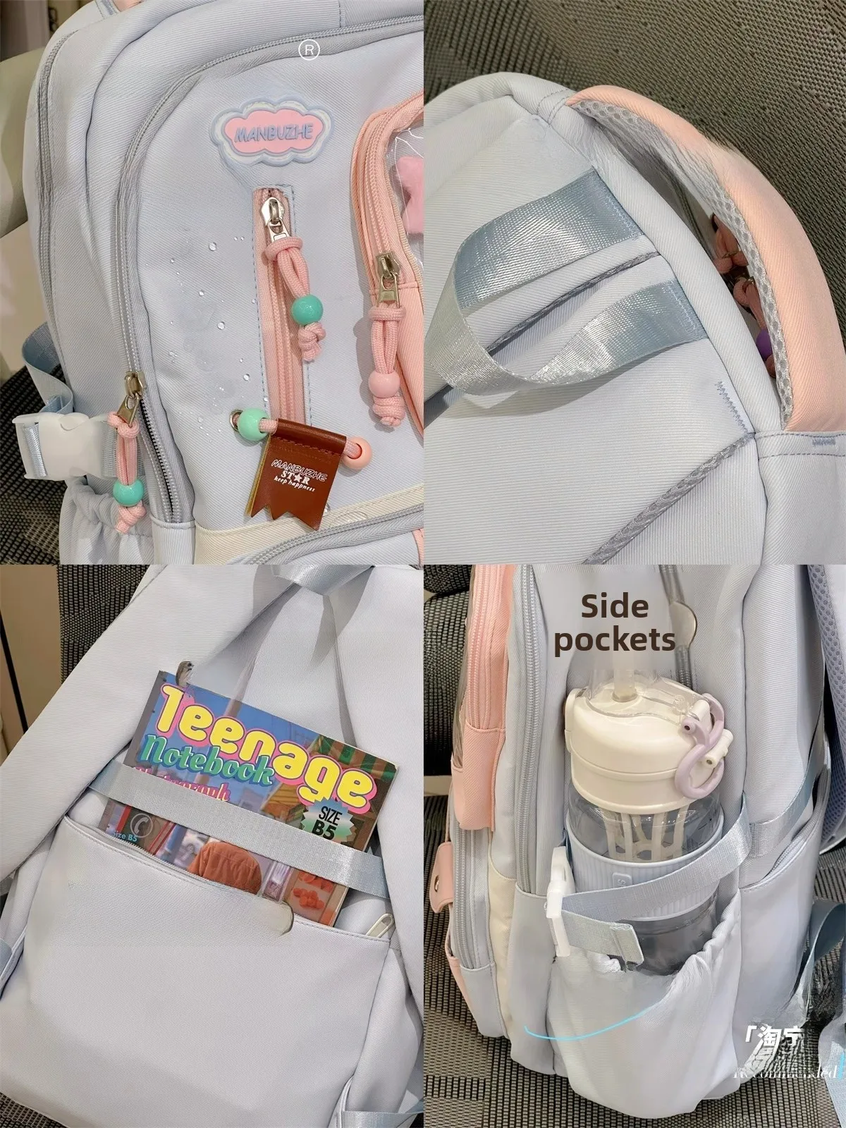 

Dopne Sle Transparent Bapa Large Capaci School Bag for Junior And Elementary Students Cute Dual oulder Bag