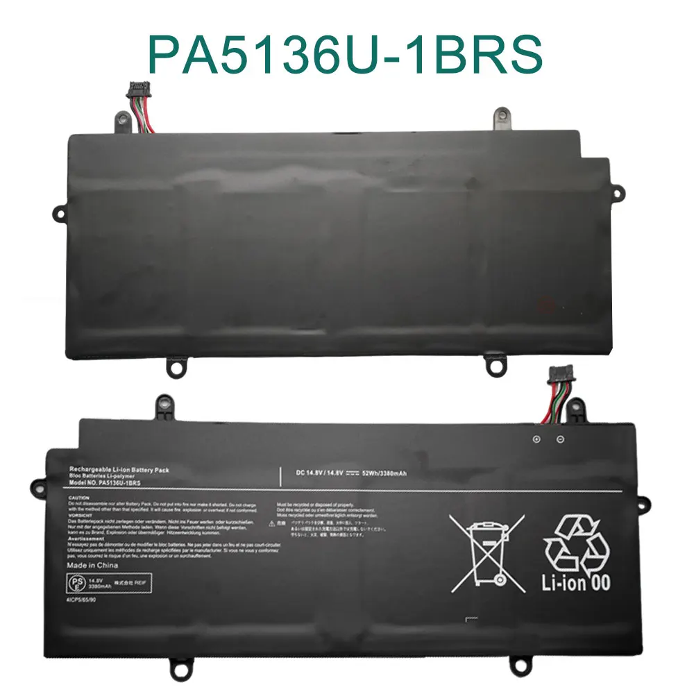 Batería para Portátil PA5136U-1BRS de 14.8V/52Wh-3380mAh para Toshiba Portege Z30-A1301 Z30-B K10M K02M Z30-C Z30 Z30-A Z30-AK04S