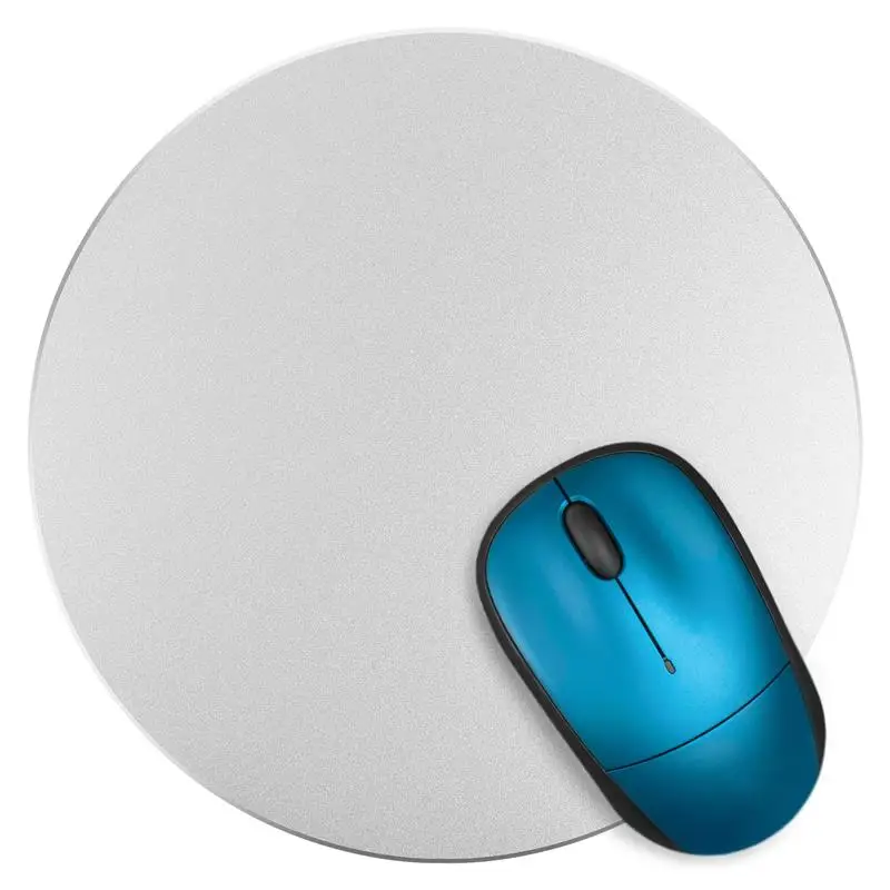 

200mm Silver Round Double-Sided Mouse Pad Aluminum Metal Computer Mice Pad For Desktops Computer PC Laptops Keyboard Desk Mat