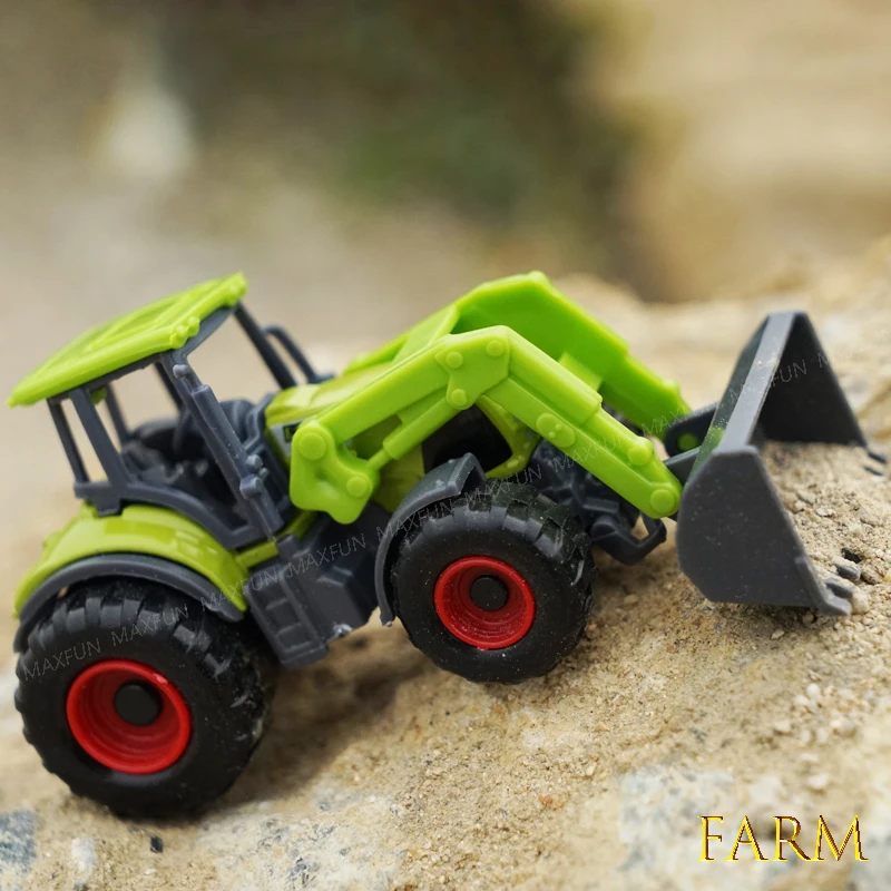 Mini Alloy Farmer Car Alloy Engineering Car Tractor Toy Model Farm Vehicle Belt Boy Toy Car Model Diecast Simulation Car