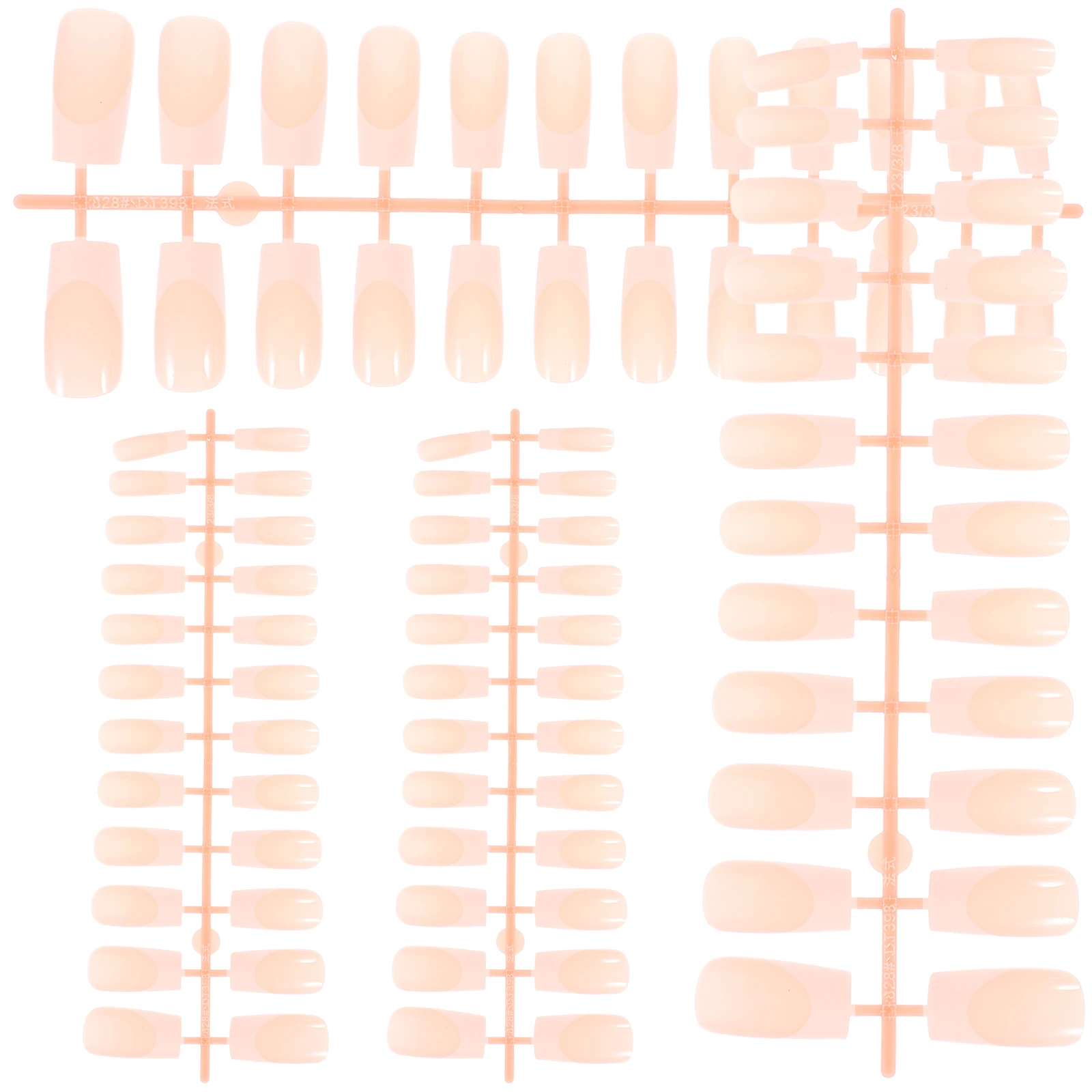 

24pcs French Fake Nails Press On Short Full Cover Tips ABS Material Reusable Nail Tips Professional Acrylic Nails Kit