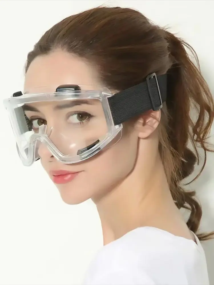 Professional Goggles Splashproof Dustproof Windproof Sandproof  Transparent & Black Riding Skiing Sports Glasses