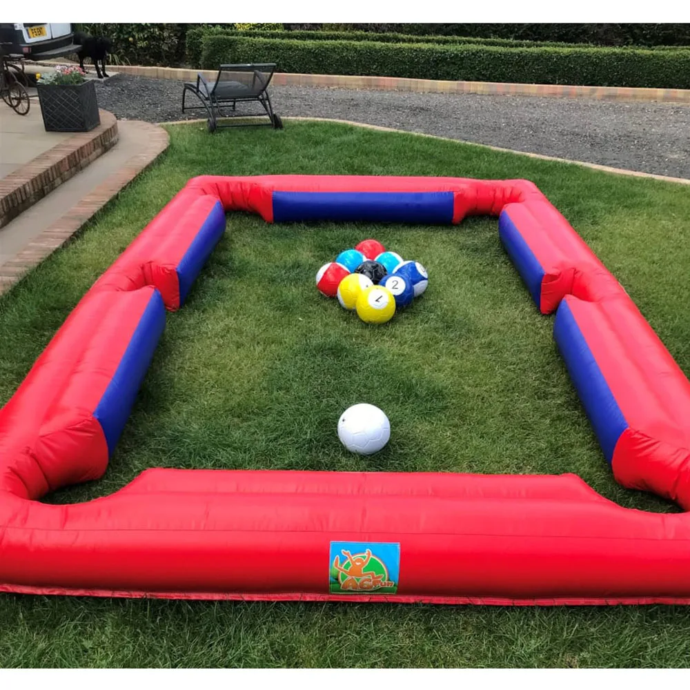 2025 nouveau jeu de balle de billard gonflable aire de jeux Table de billard de Football avec des balles ballon de billard gonflable terrain de Football de billard