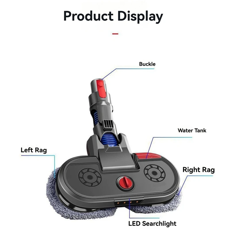 A44F-Electric Floor Mop Head For Dyson V7 V8 V10 V11 Vacuum Cleaner Parts Wet And Dry Spray Brush Head With Switch Lock