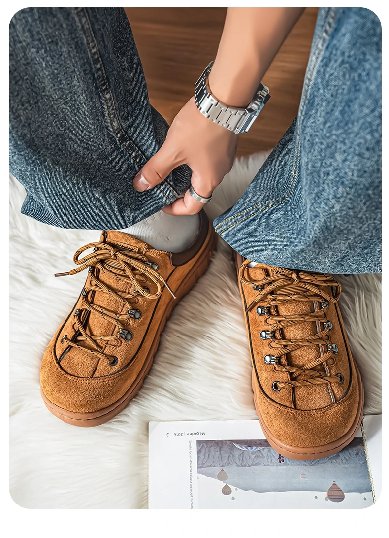 2026 Neue Breite Zehenpartie Alltags-Loafer Lässige Herren Retro Trainer Sneakers Minimalistische Barfuß Braune Laufschuhe Zapatos Casuales – Detail 3