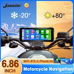 Jansite Motorcycle DVR IPX7 Waterproof Wireless Carplay Android Auto Display IPS Screen Portable GPS Navigation Monitor