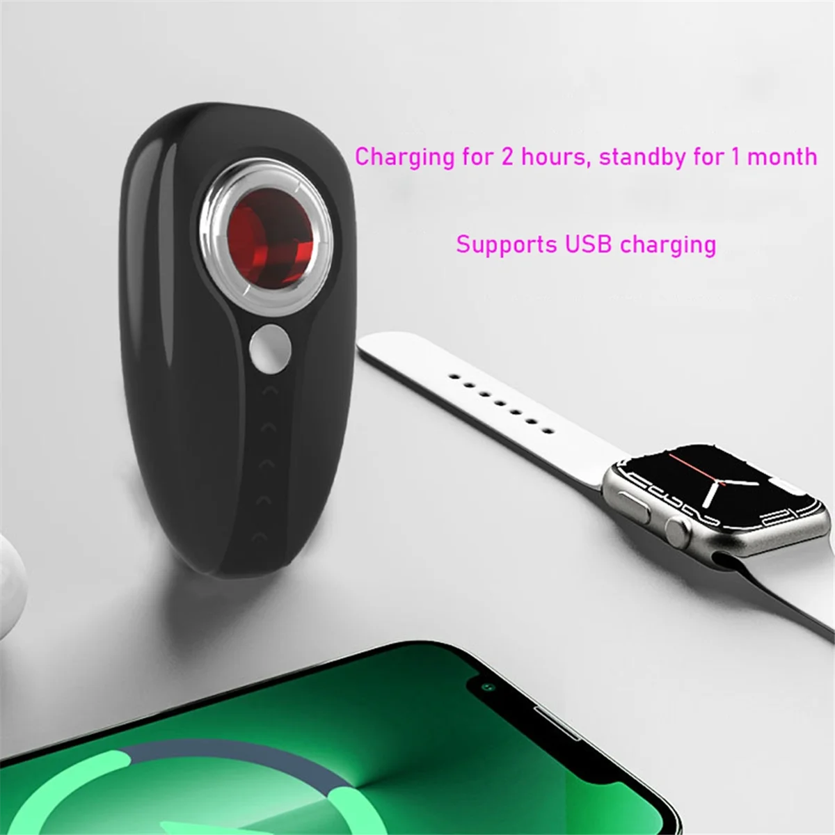 CLCU AK370 Hotel Anti Peeping Camera Detector Remote Scanning Micro-Type Pinhole Hidden Lens Detection Smart Chip