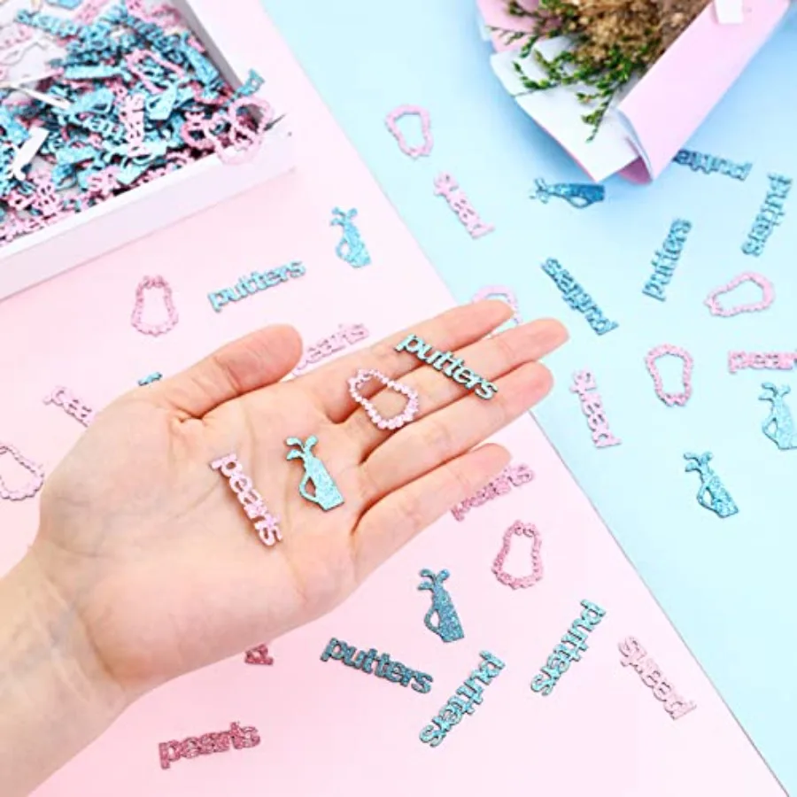 200 szt. Perłek lub Konfetti na Uroczystość Ujawnienia Płci Dziecka, Dekoracje Golfowe, Konfetti na Stół Urodzinowy, Dekoracje Golfowe na Ujawnienie Płci Dziecka