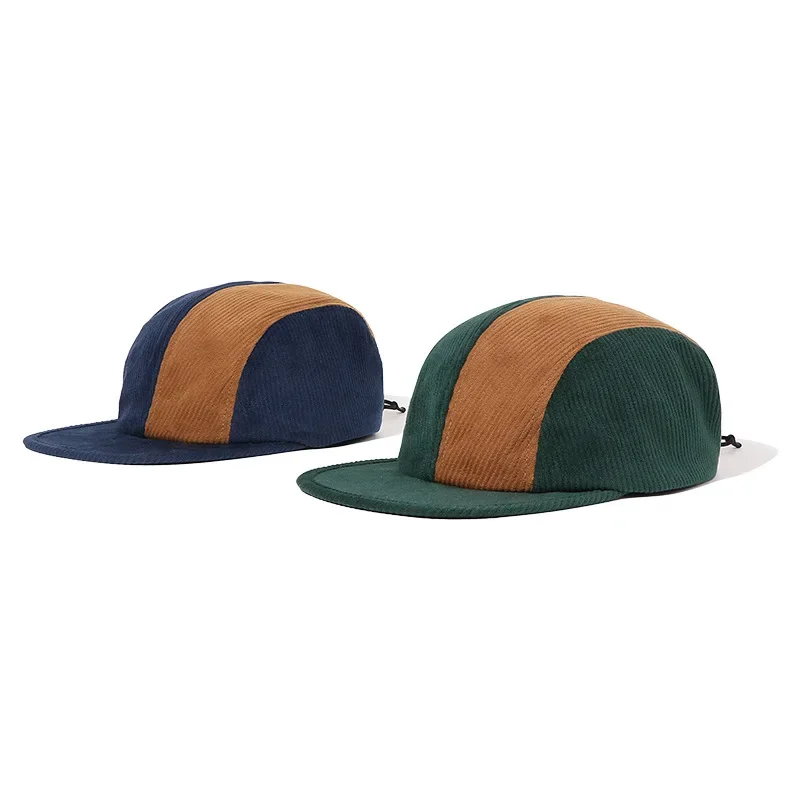 

Japanese Pure Color Warm Drawstring Adjustment Cap Color Corduroy Hat for Men and Women