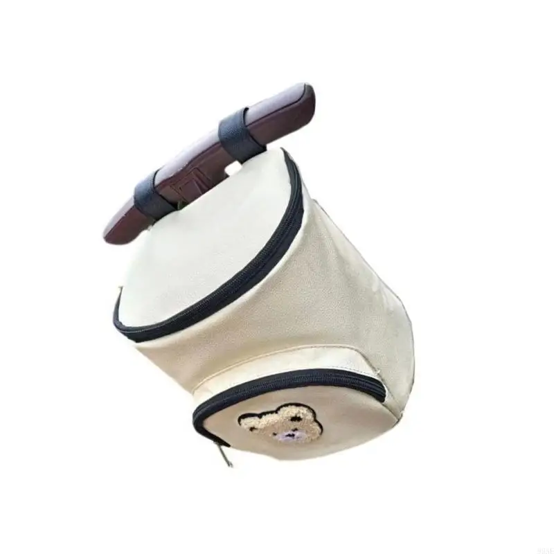 

95AE Baby Strollers Side Bag Ample Space for Essential Quick Access Designs Strollers Hanging Bag 20x21cm for Active Parents