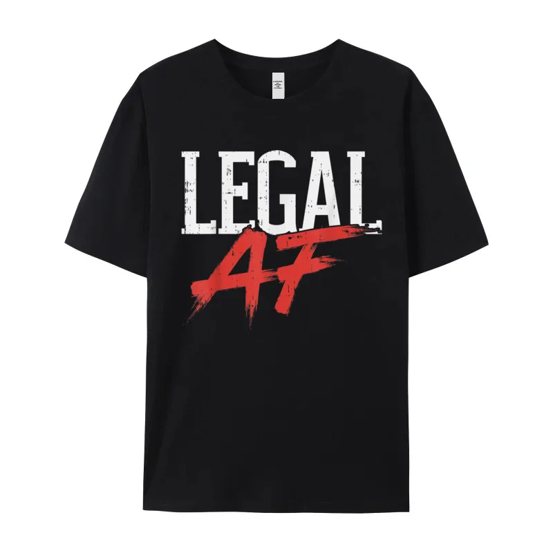 Legal AF Funny 21 Happy 100% Cotton T Shirts Girlfriend Short Sleeve Tops & Tees Discount Summer Round Neck Tops Shirts Funny