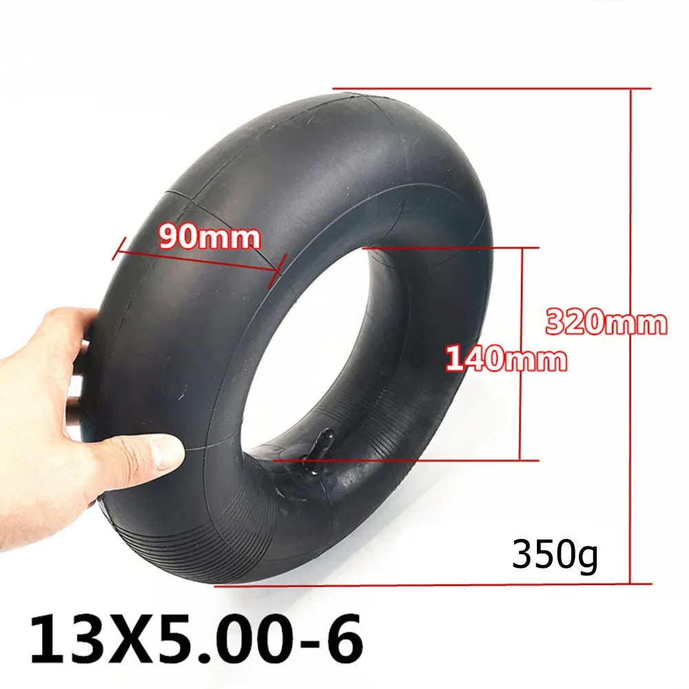 INNERTUBE Inner Tire Scooter Tyre 13X5.00-6/13*5.00-6 Black Cart Inner Tube Lawn Straight/Bent Nozzle Protable