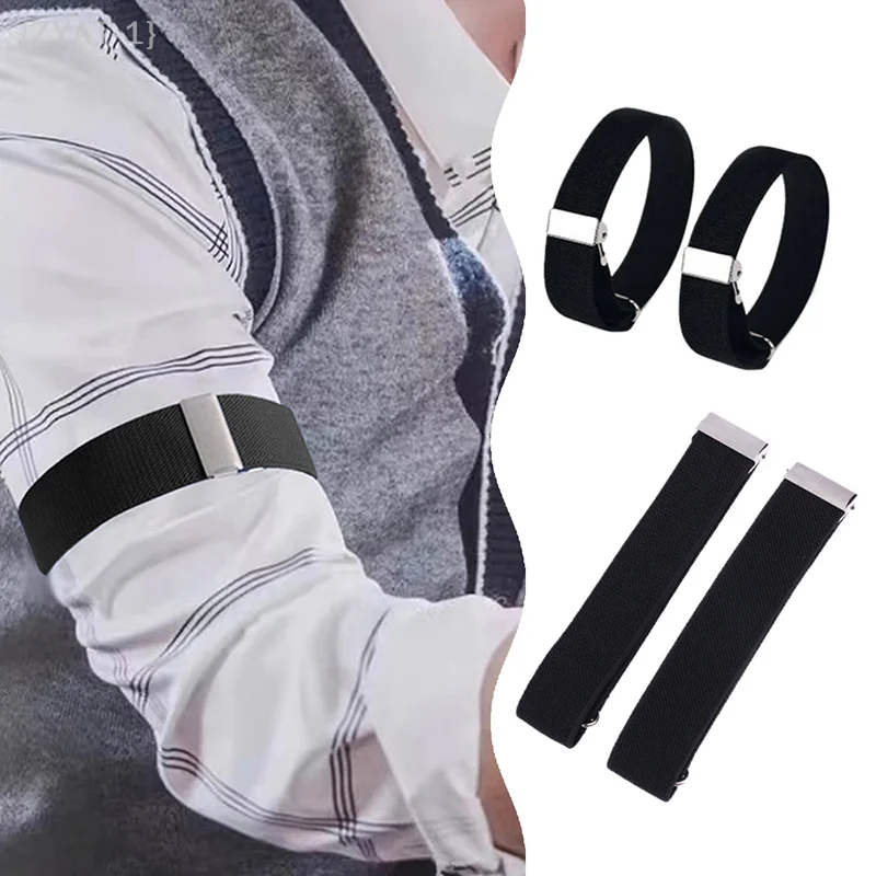 [O] Rutschfester Strumpfhalter mit Hemdärmeln, 1 Paar – elastisches, verstellbares Armband, Manschettenhalter für Männer und Frauen, Business