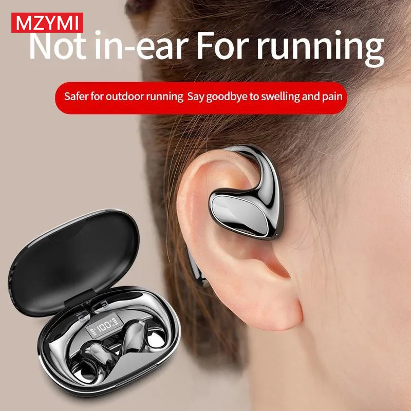 

MZYMI S900 Bone Conduction Wireless Earbuds Open Ear Bluetooth Hifi Stereo Earphones Sports Waterproof Ear Hook Headet With Mic