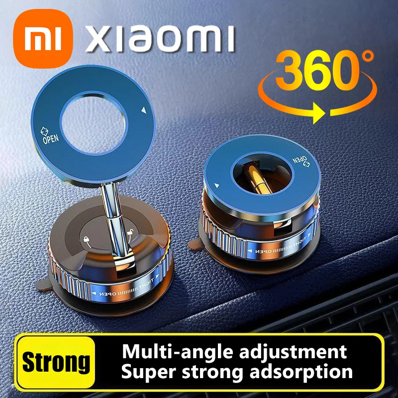 Xiaomi Magnetischer Autotelefonhalter, leistungsstarker Saugnapf, Vakuum-Telefonständer, 360° °   Verstellbarer und faltbarer Handy-Autohalter mit Saugnapf