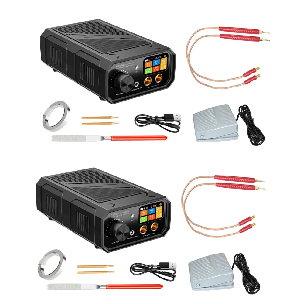 High-Power 10000W Dual-Pulse Portable Spot Welder Portable Spot Welder Kit With LCD Screen Welding Machine Adjustable Welders