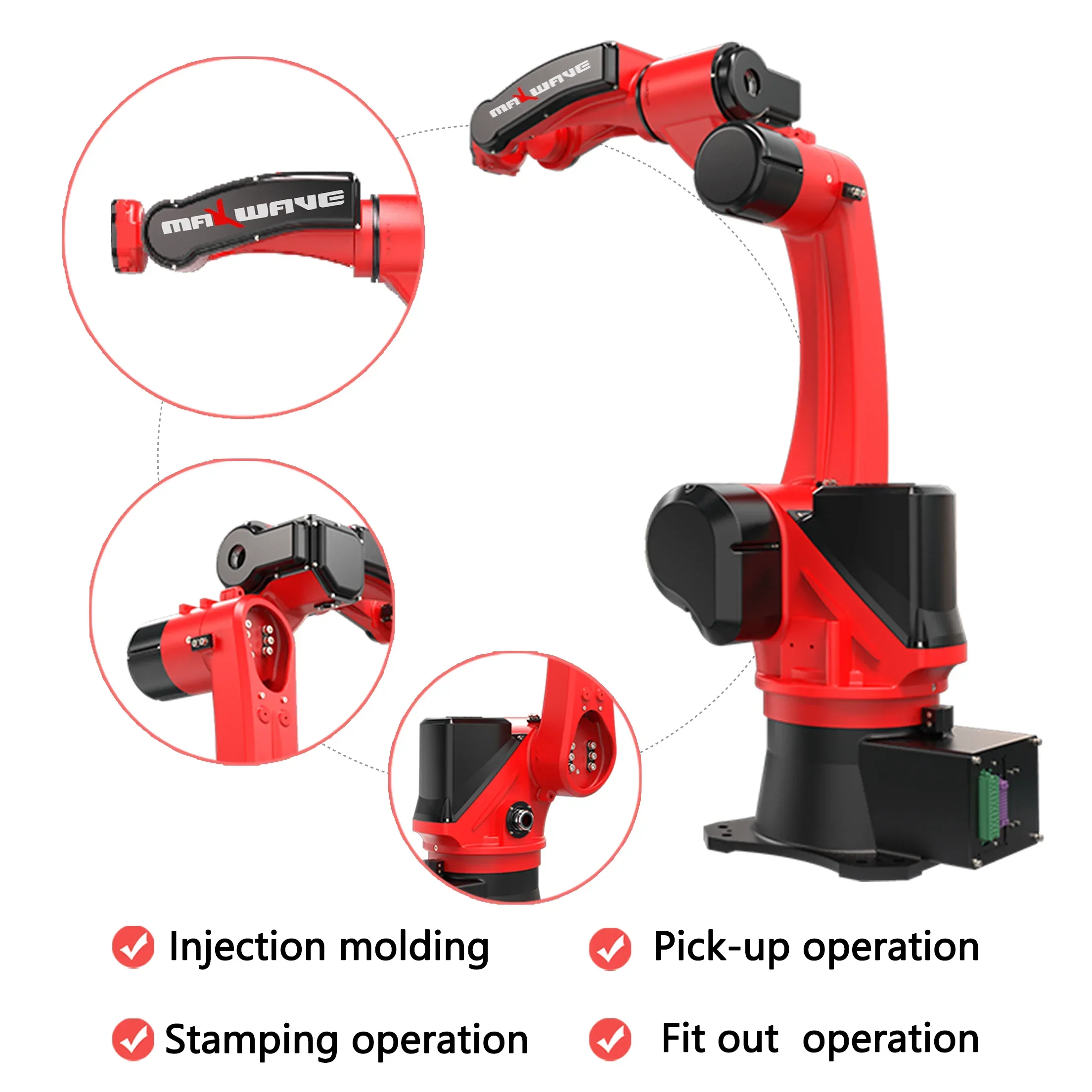 6-osiowy robot spawalniczy Programowalny manipulator wieloosiowy Robot do natryskiwania / malowania robotów przemysłowych Zestaw ramion narzędzi