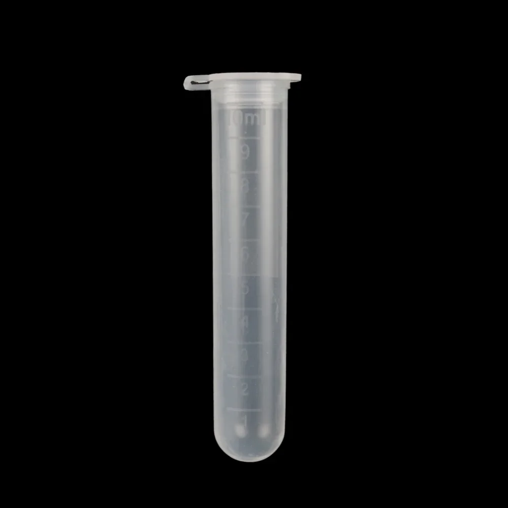10Pcs Centrifugal Test Tube 10ml Snap Cap Round Bottom Centrifuge Tube Vial Sample Container Specimen Tube Laboratory Supplies