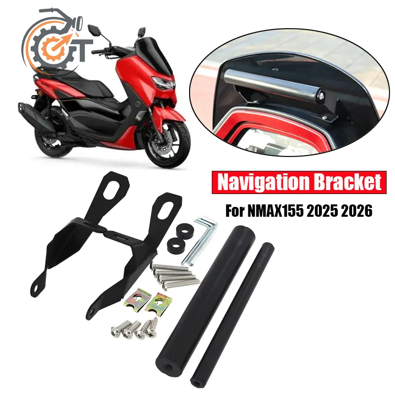 Motorcycle Accessories GPS Navigation Mount Bracket Phone Stand Holder Support Fit For YAMAHA NMAX155 N-MAX NMAX 155 2025 2026