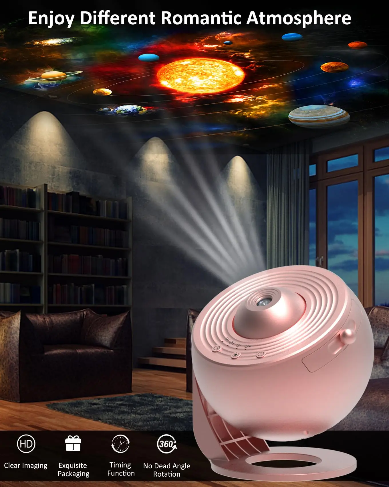 Night Light 13 in 1 Planetarium Galaxy Projector Star Projector 360° Rotating Nebula for Bedroom Decor for Ceiling Room Decorat