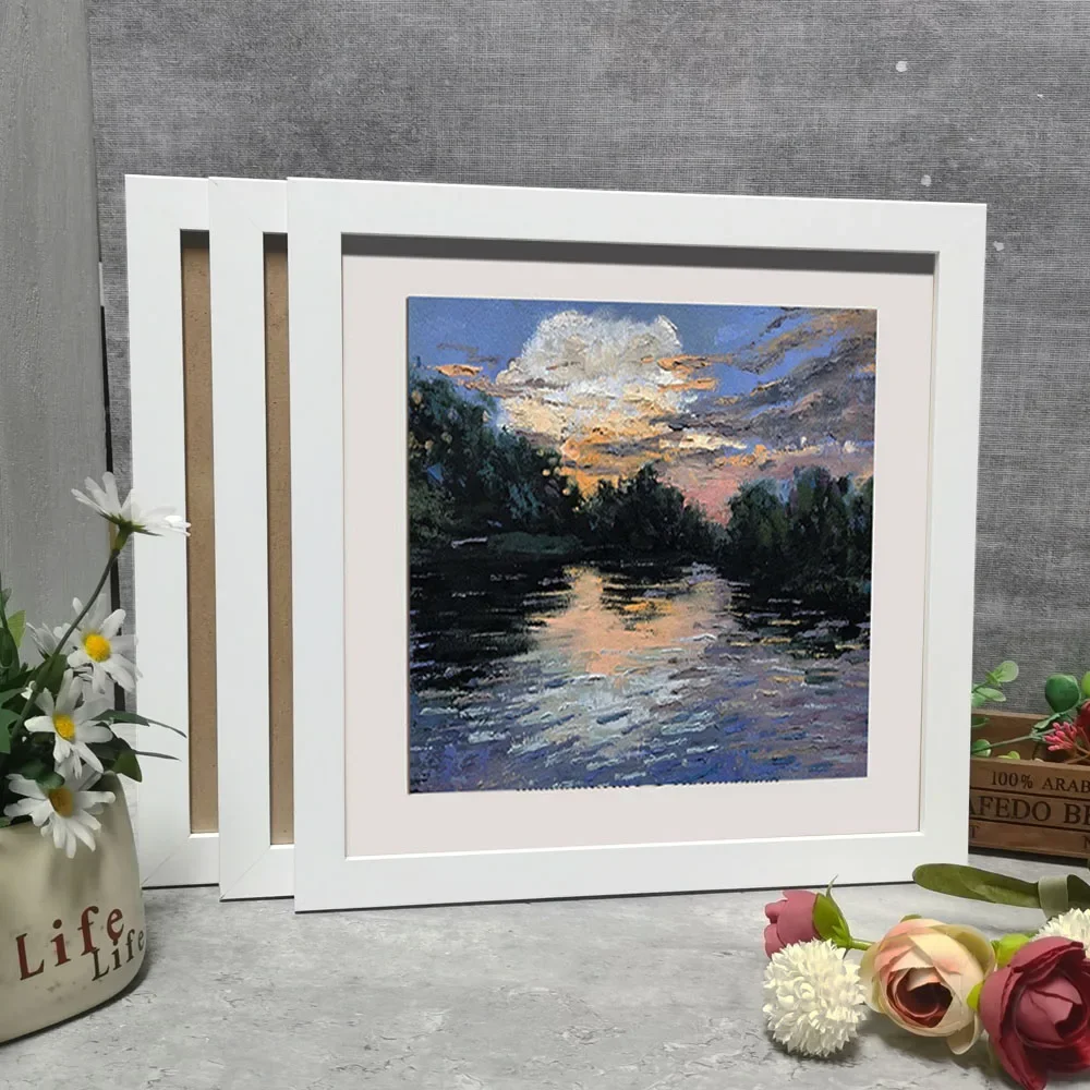 3Pcs Square Wood Photo Frame For Wall Hanging 20X20 25X25cm Wood Picture Frame Stand For Pictures Photo Decor Commemorative Gift