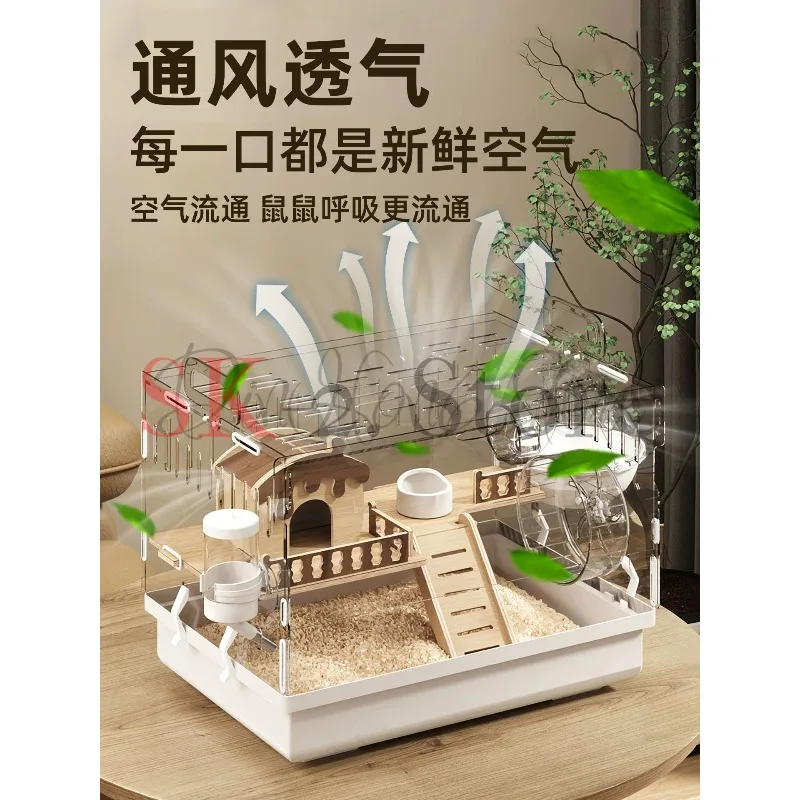 Hamster cage luxury villa acrylic transparent box
