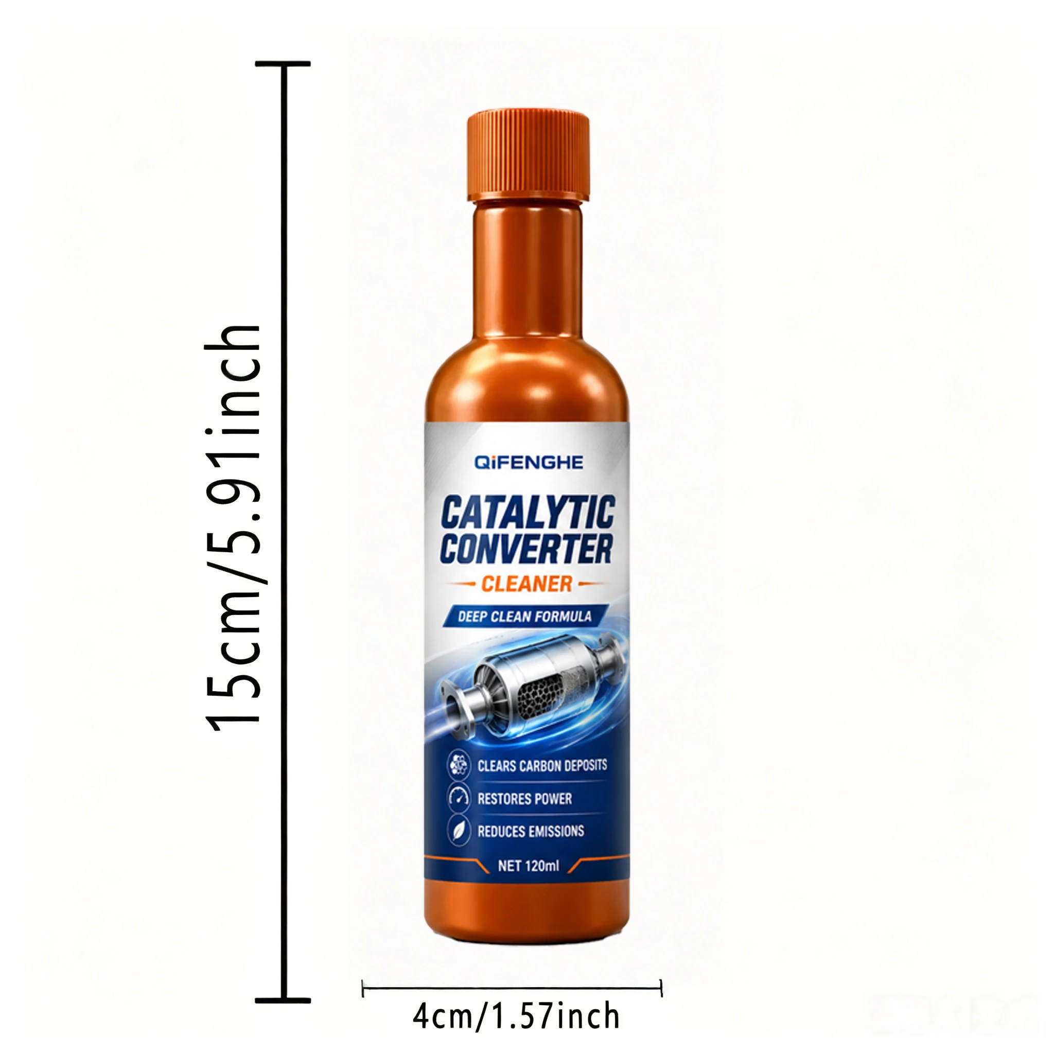 Katalysator-Reiniger 120ml Auto-Abgassystem-Reiniger Kraftstoffadditiv Entfernt Kohlenstoffablagerungen Verbessert Leistung und Kraftstoffeffizienz – Detail 1