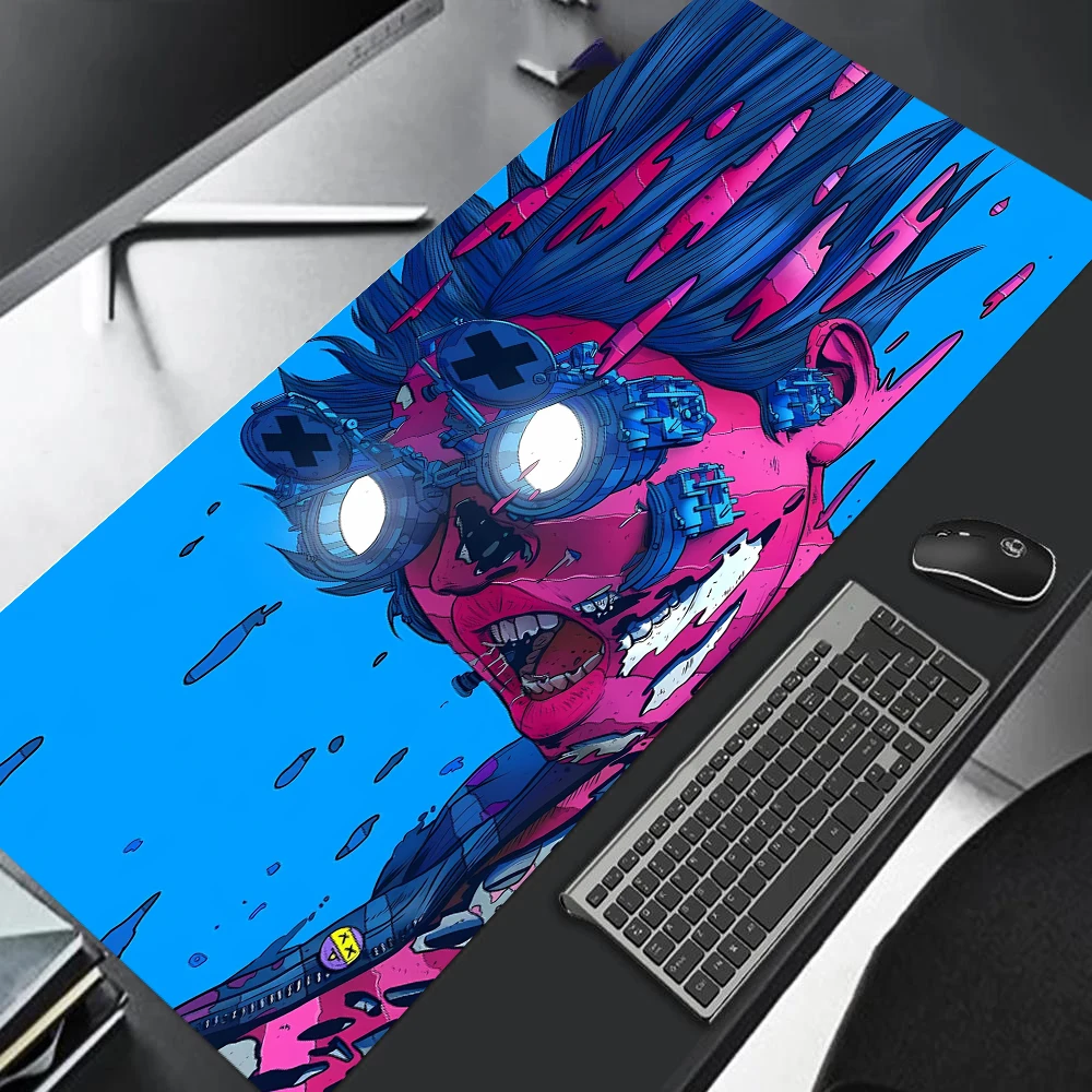 Destructive Sci-fi Themed Mouse Pad for Sci-fi Desktop Colorful Gaming Mat with Seamed Edges and Non-slip Rubber Base XXL Office