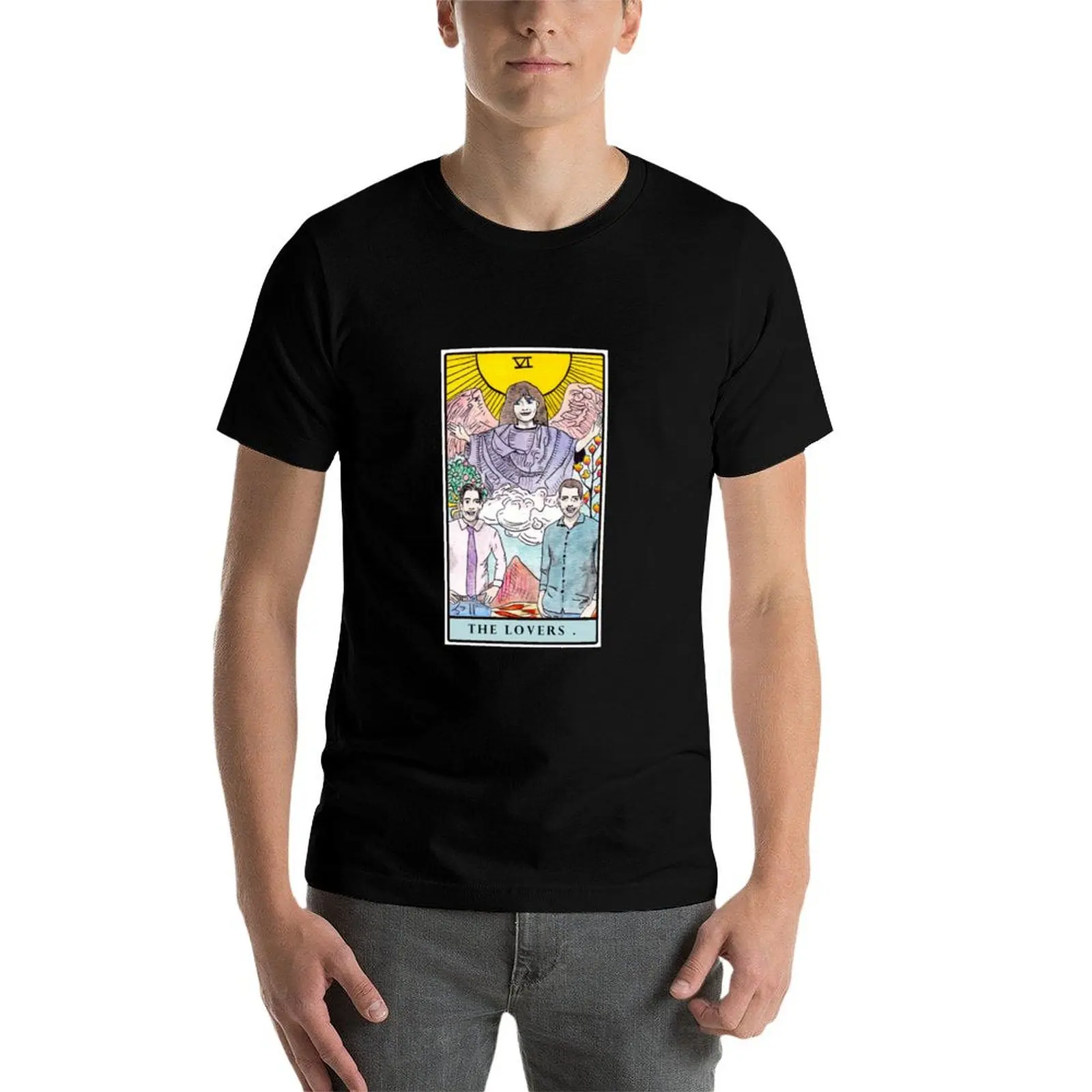 

Property Brothers Tarot The Lovers T-Shirt essential t shirt t shirts for man pack cotton T-Shirt