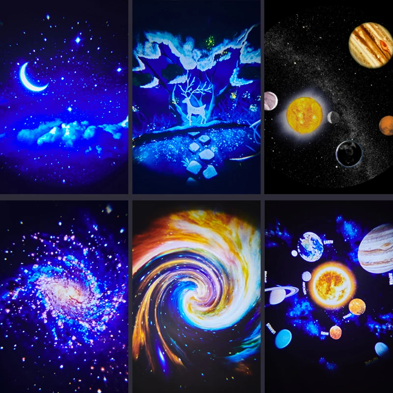 Star Projector Galaxy Night Light For Bedroom 13 Films Home Planetarium Starry Night Ceiling Projector for Kids Home Decor