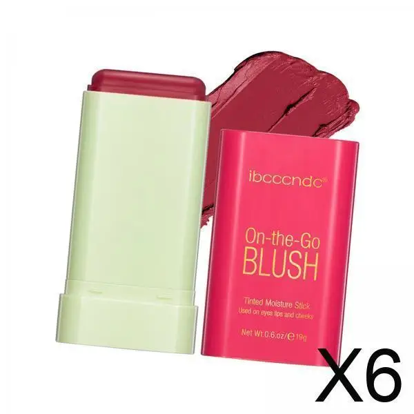 Multi Use Blush Stick Creamy Dewy Finish Makeup Blusher Waterproof Portable Face Cheek Tint for Cosmetics Beauty