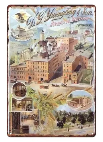 man cave wall restaurant pub Yuengling Brewery Beer metal tin sign