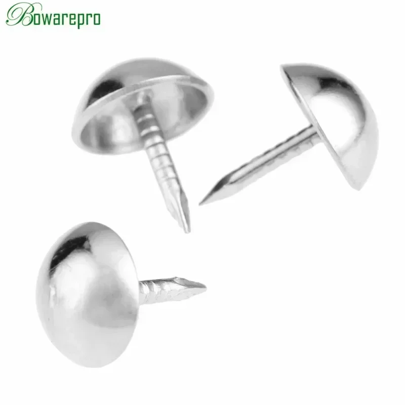 bowarepro 100Pcs Tacks Upholstery Nail Tachas Jewelry Gift Case Box Sofa Furniture Decorative Tacks Stud Pushpin Hardware 7x10mm