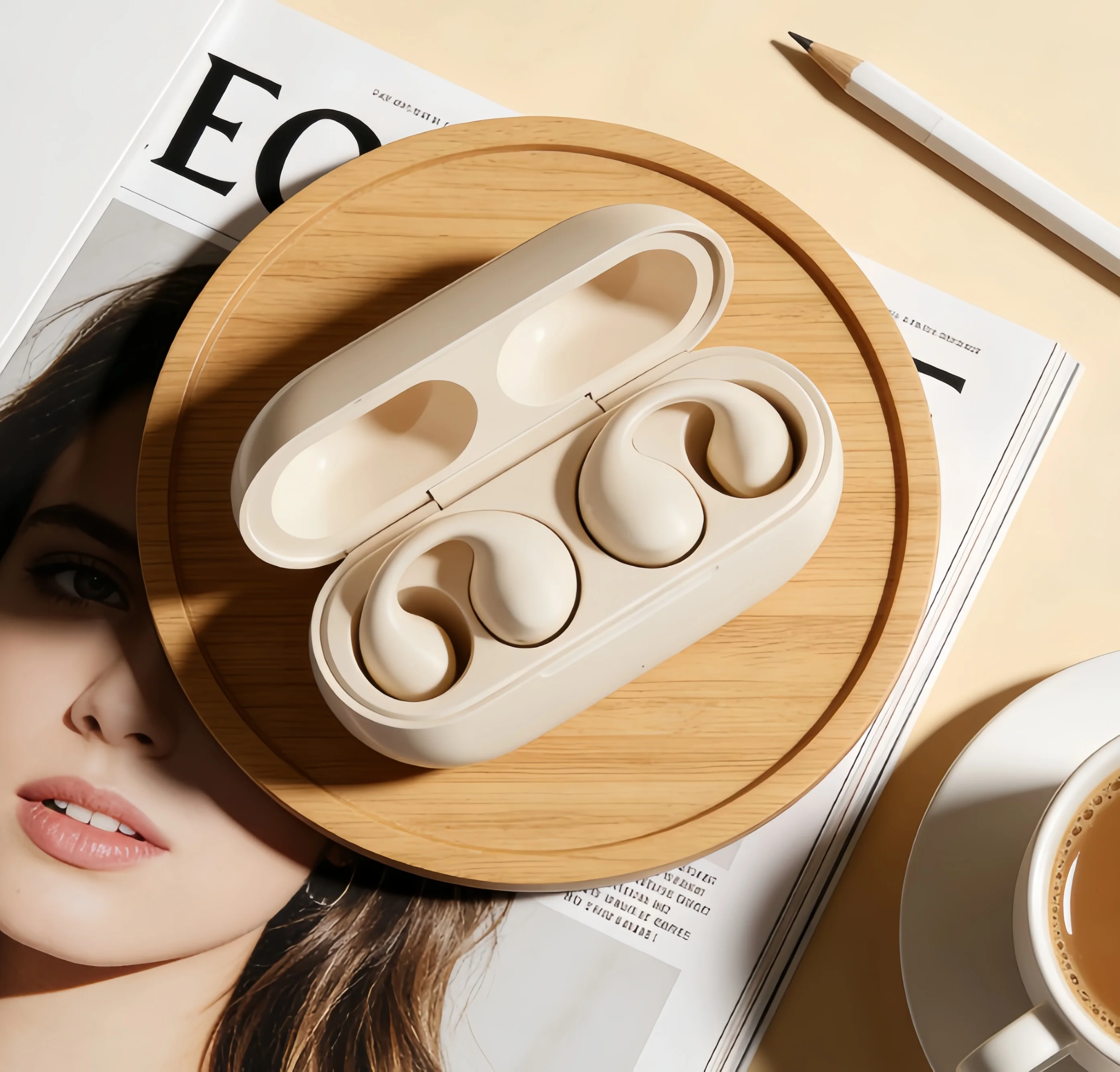 Wireless Bluetooth Earclip Earphone Outdoor Sport Earbud With Charging Bin HIFI Sound Earbud For Xiaomi Running Painless Headset