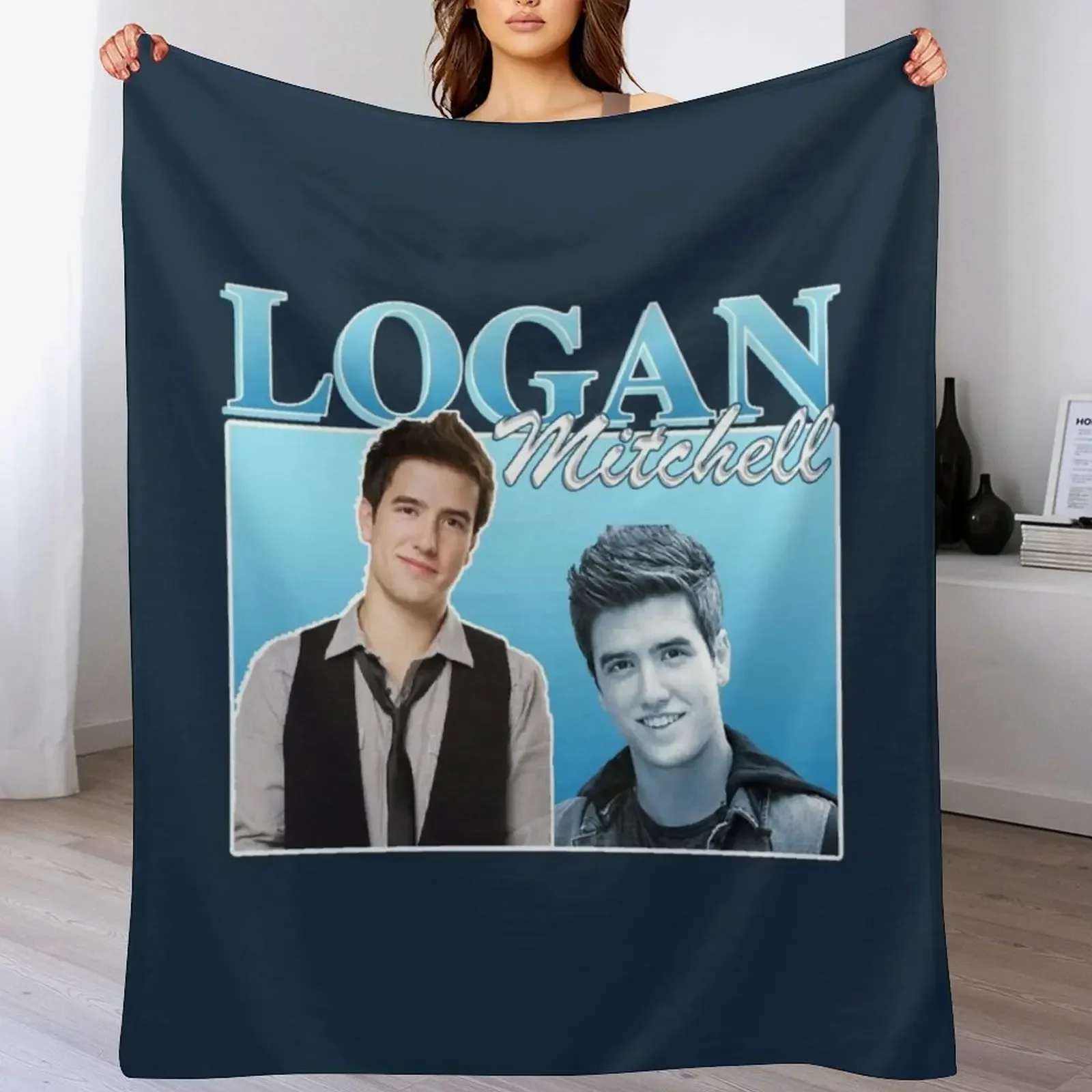 Logan Mitchell Throw Blanket anime Winter beds Travel Blankets