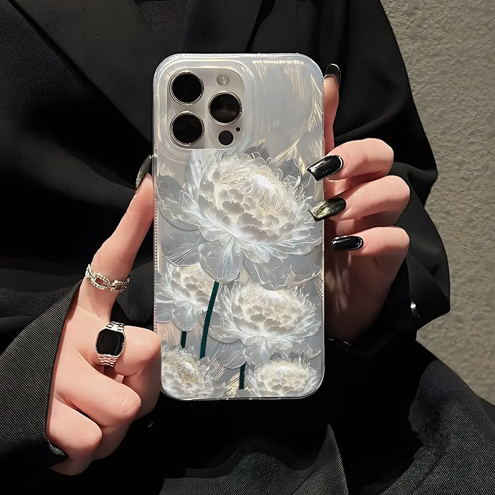 الشعور المتقدم للزهرة الجانبية الأخرى مناسب لحافظة الهاتف المحمول iPhone17 Apple 17/17promax Laser 14/13 فتحة كبيرة 15