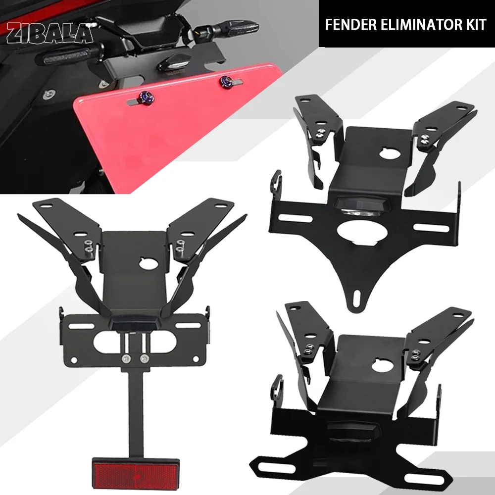 

FOR HONDA XADV 750 XADV750 XADV 2021-2022-2023-2024 Motorcycle License Plate Holder Fender Eliminator Tail Tidy Bracket With LED