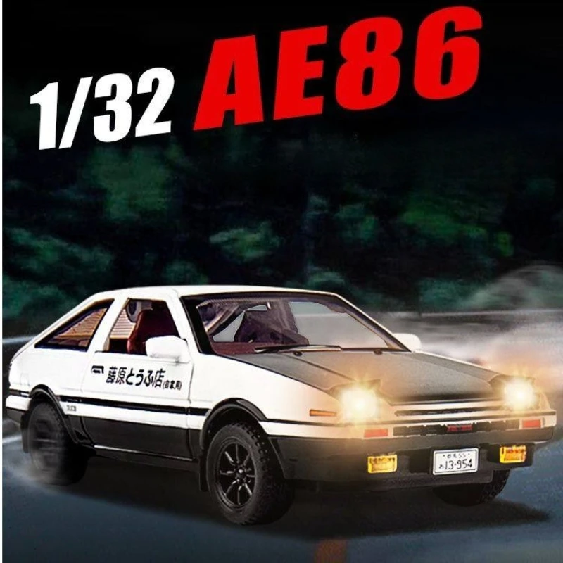 

1:32 AE86 Sports Car Alloy Car Model Diecasts Metal Toy Car Sound And Light Boy Kids Toy Collectibles Gift
