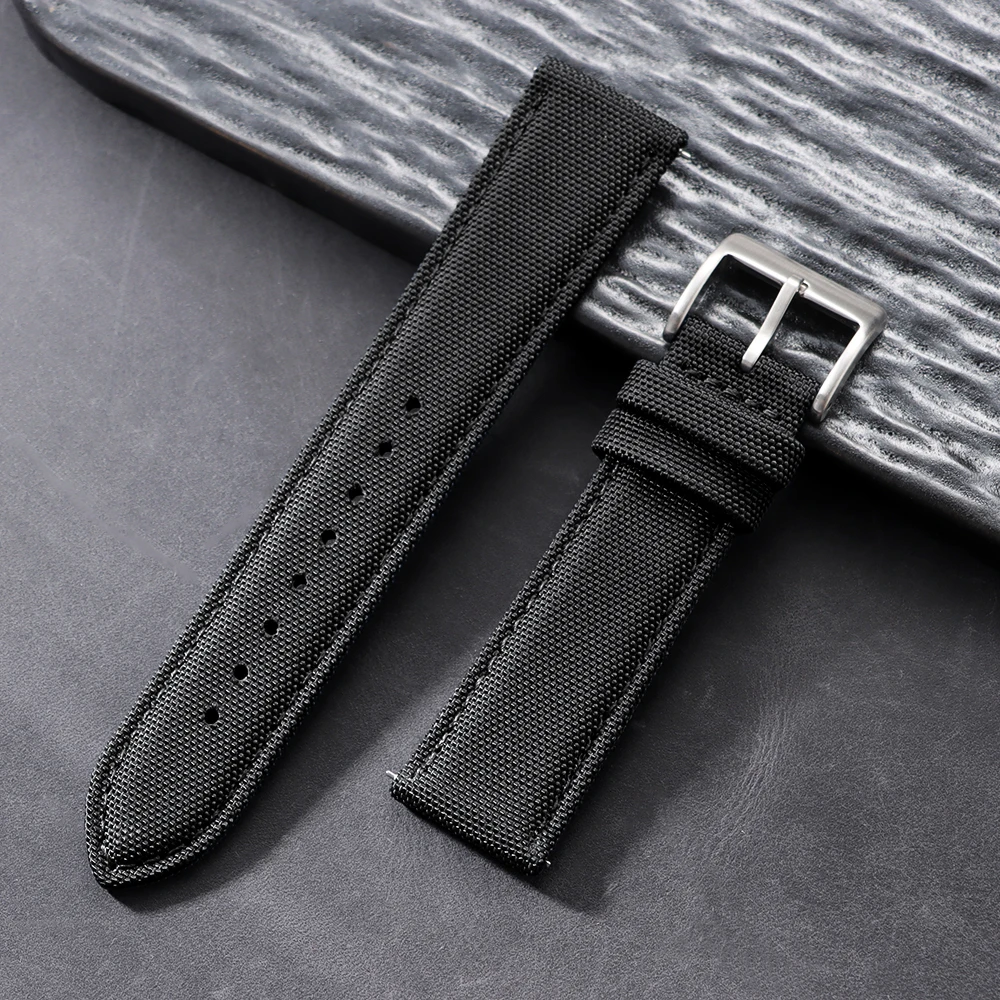 20mm 22mm Segeltuch-Nylon-Uhrenarmband für Omega, Seiko, Rolex Sportgürtel Schnellverschluss Universelles Zweiseitiges Nylon-Armband – Detail 16