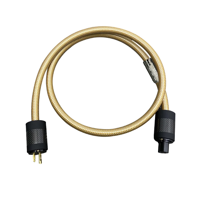 MPS-Netzkabel M-17AC 99,9999 % OCC vergoldeter US-Standardstecker Hi-End-Stromkabel passend für Decoder-Leistungsverstärker