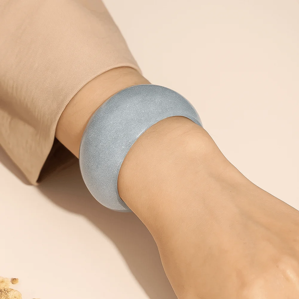 تصميم الأقلية بريق الاكريليك الإسورة الرجعية خمر هلام اللون واسعة سوار مبالغ فيه مفتوحة هندسية غير النظامية الإسورة يوميا #2