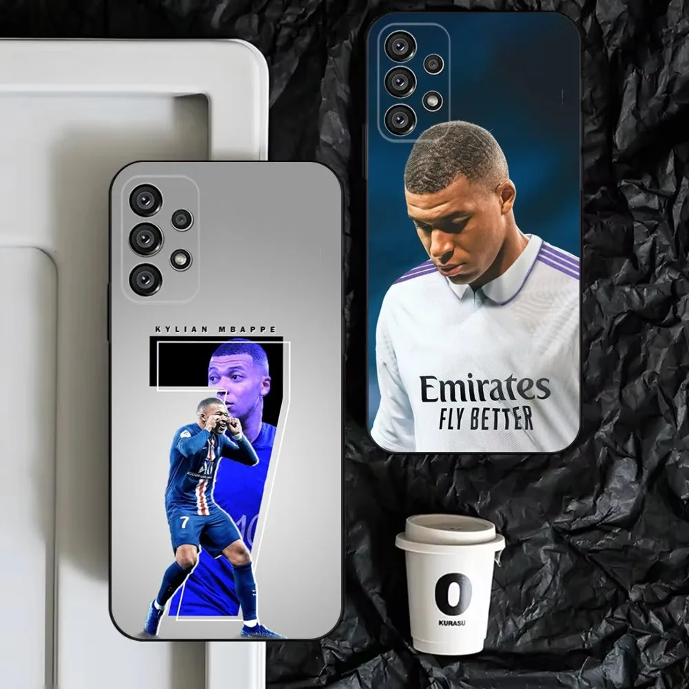 M-Mbappe-9 football Phone Case For Samsung S25,S24,S23,S22,S21,S20,S10,Ultra,Plus,Lite,FE,Soft Silicone Black Cover