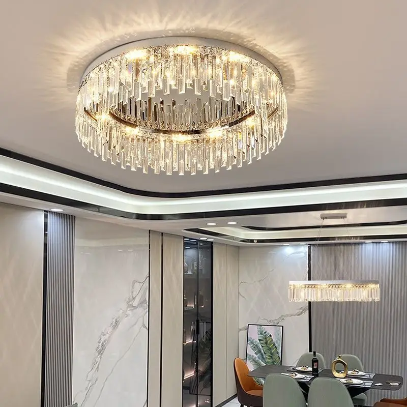 

Modern Minimalist Luxury Crystal Ceiling Lamp Grand Chandelier Living Room Bedroom Dining Room Hotel Mall Led Lighting Fixture