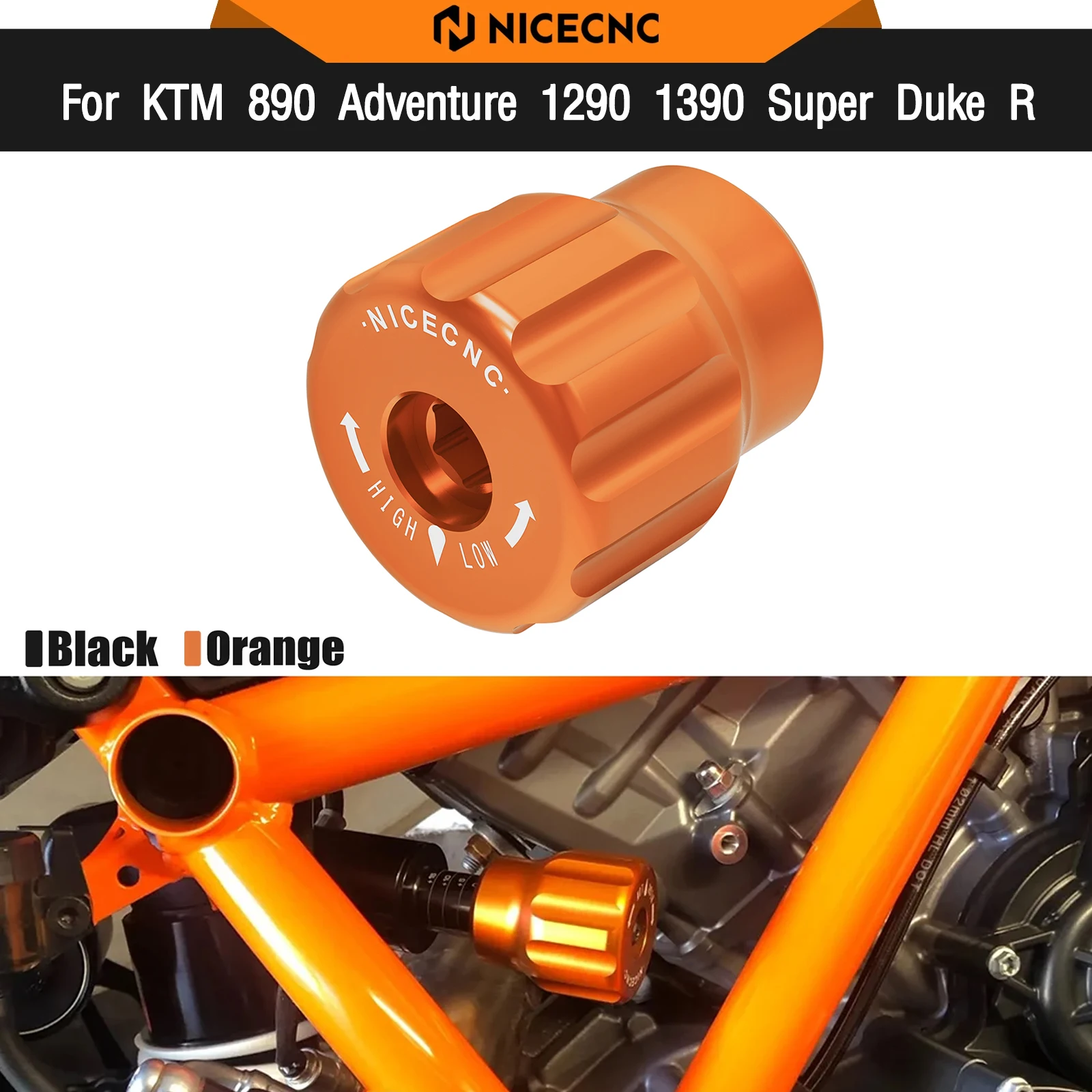 

For KTM 890 Adventure 2021-2024 Rear Shock Absorber Preload Adjuster 1290 Super Duke R 2020-2023 1390 Super Duke R 2024 890 SMT