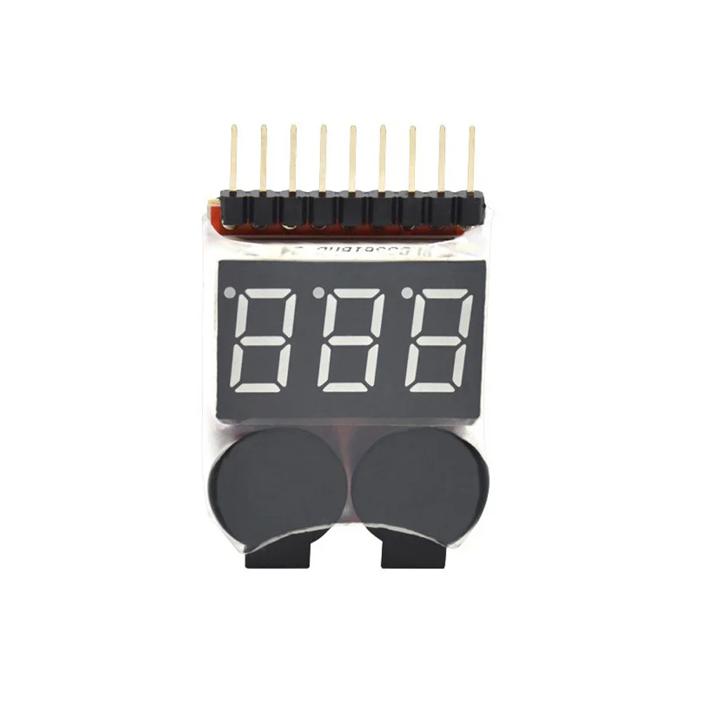 1S-8S Lipo Battery Voltage Tester with Low Alarm Buzzer for RC Car Drone Helicopter 7.4V 11.1V Battery Monitor